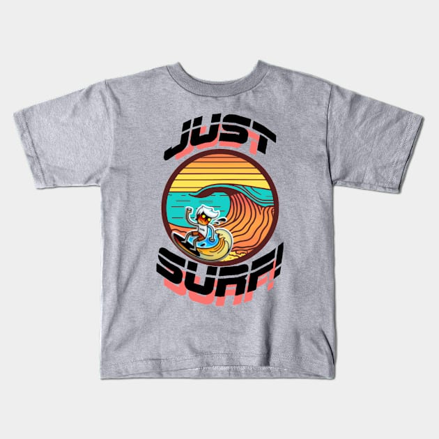 Just Surf! Kids T-Shirt by 3gheepo